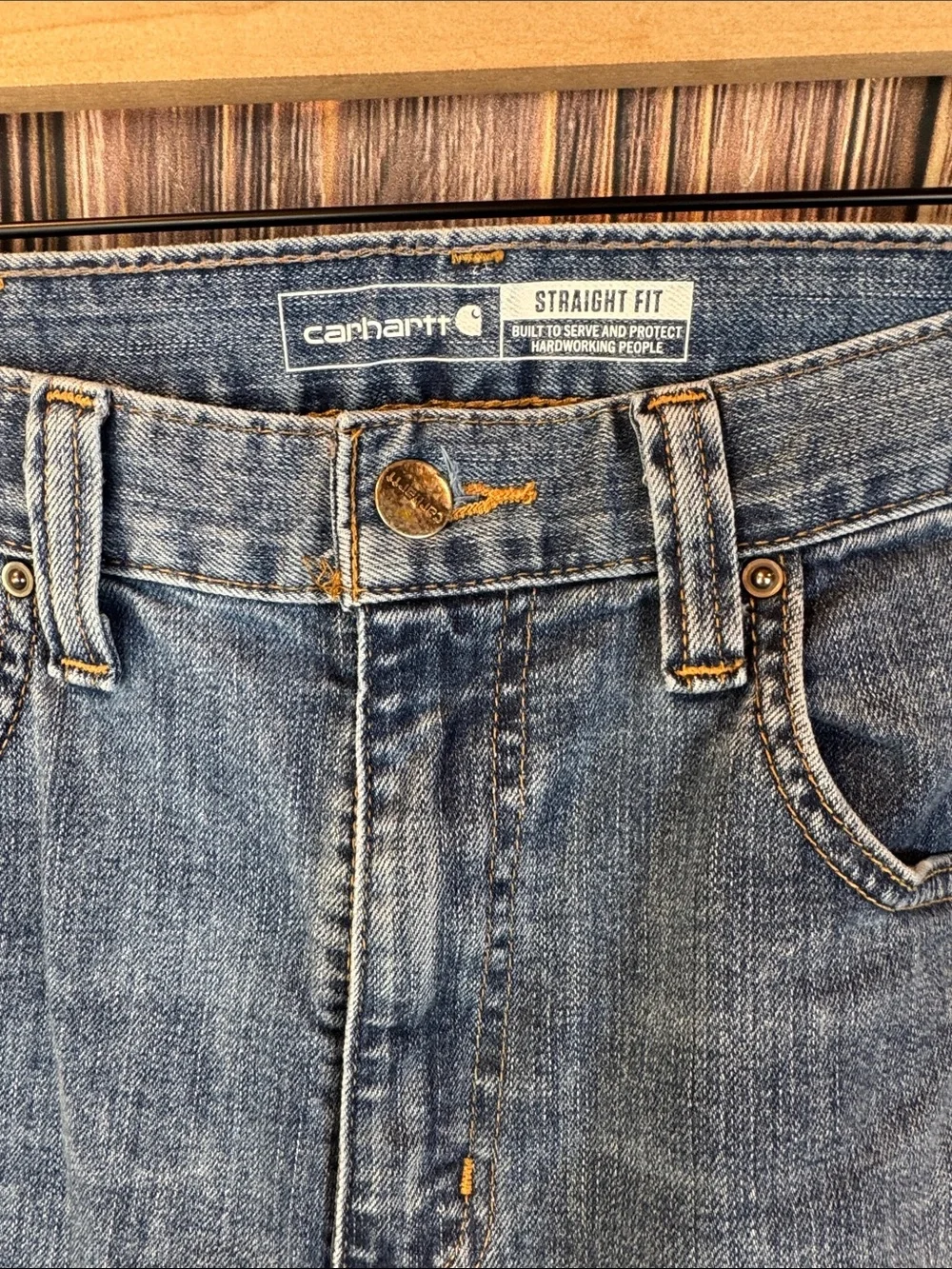 Classic Straight-Leg Blue Jeans
